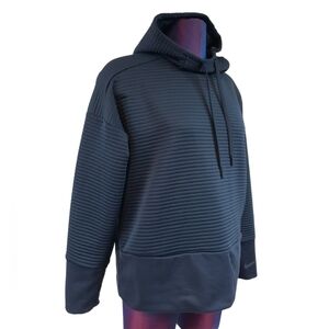 Nike Dri-Fit Navy Ribbed Cowl Neck Hoodie Sweatshirt Size Small Women's‎